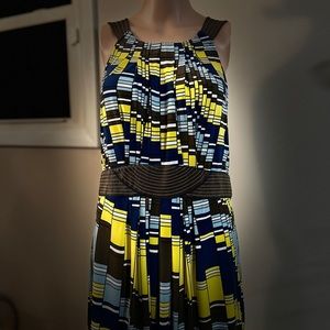 BCBG MAX AZRIA Women's Dress GEOMETRIC PATTERN Size L